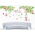 Removable Wall Sticker-Hibiscus Flowers And Bird Cages