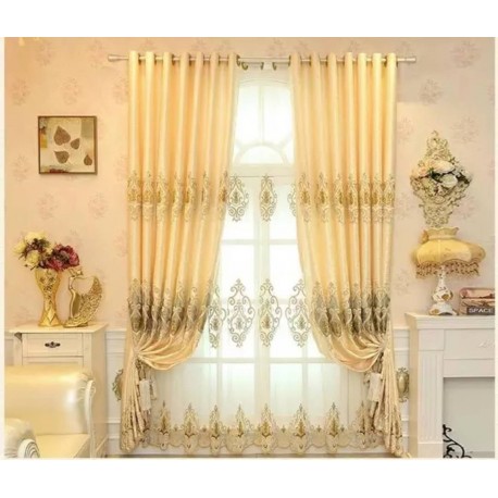 Custom Made Majesty Luxurious Curtains Blockout+Sheer+Valance