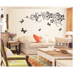 Removable Wall Sticker-Pink Camellia Flowers