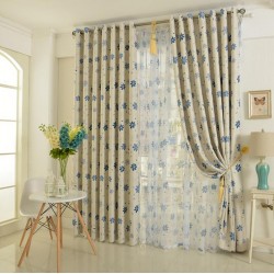 Modern Double Layers Curtains Custom Made